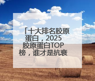 十大排名胶原蛋白，2025胶原蛋白TOP榜，谁才是抗衰界的 “真王者”？