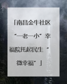 南昌金牛社区“一老一小”幸福院托起民生“微幸福”