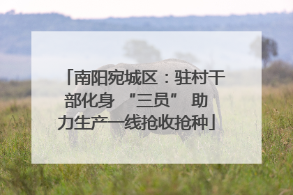 南阳宛城区：驻村干部化身 “三员” 助力生产一线抢收抢种