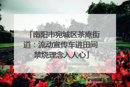 南阳市宛城区茶庵街道：流动宣传车进田间 禁烧理念入人心