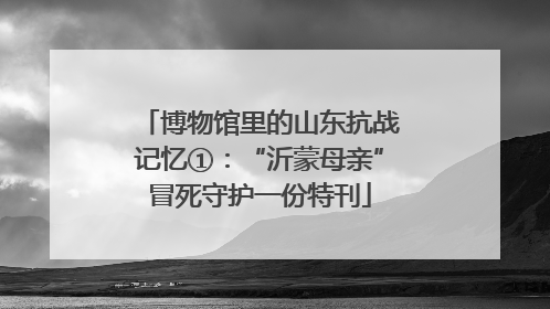 博物馆里的山东抗战记忆①：“沂蒙母亲”冒死守护一份特刊