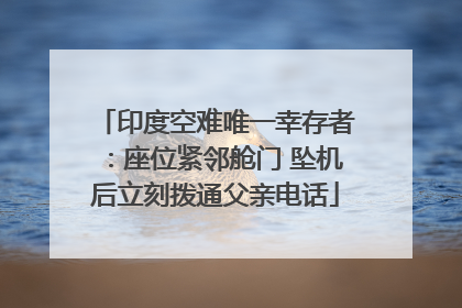 印度空难唯一幸存者：座位紧邻舱门 坠机后立刻拨通父亲电话