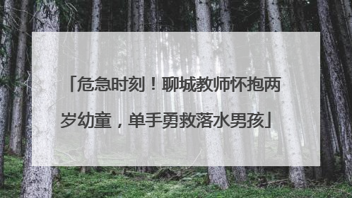 危急时刻！聊城教师怀抱两岁幼童，单手勇救落水男孩