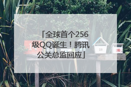 全球首个256级QQ诞生！腾讯公关总监回应