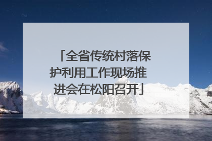 全省传统村落保护利用工作现场推进会在松阳召开