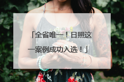 全省唯一！日照这一案例成功入选！