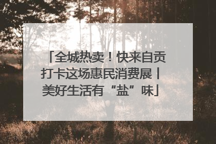 全城热卖！快来自贡打卡这场惠民消费展丨美好生活有“盐”味