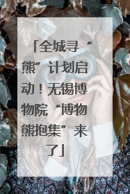 全城寻“熊”计划启动！无锡博物院“博物熊抱集”来了