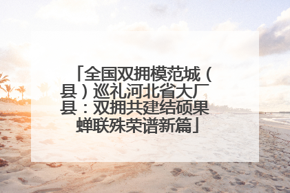 全国双拥模范城（县）巡礼河北省大厂县：双拥共建结硕果 蝉联殊荣谱新篇