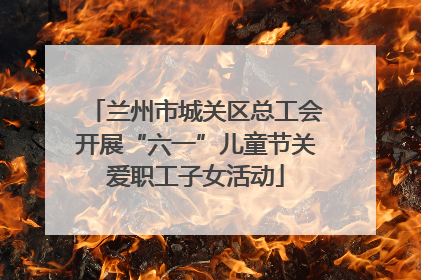 兰州市城关区总工会开展“六一”儿童节关爱职工子女活动