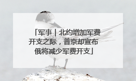 军事｜北约增加军费开支之际，普京却宣布俄将减少军费开支