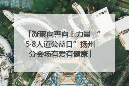 凝聚向善向上力量 “5·8人道公益日”扬州分会场有爱有健康