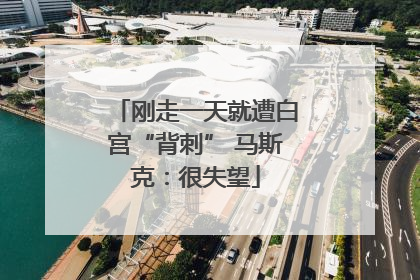 刚走一天就遭白宫“背刺” 马斯克：很失望
