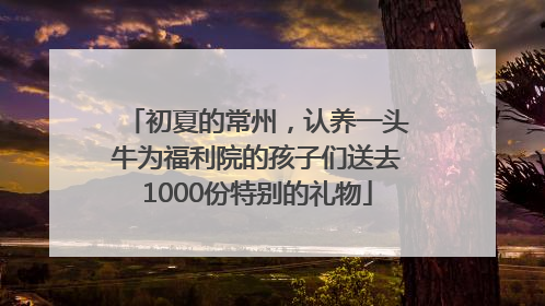 初夏的常州，认养一头牛为福利院的孩子们送去1000份特别的礼物