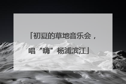 初夏的草地音乐会，唱“嗨”杨浦滨江