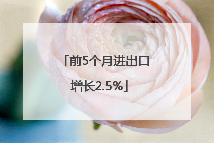 前5个月进出口增长2.5%