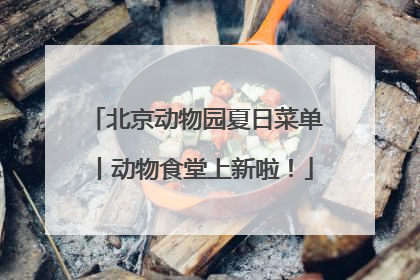 北京动物园夏日菜单丨动物食堂上新啦！