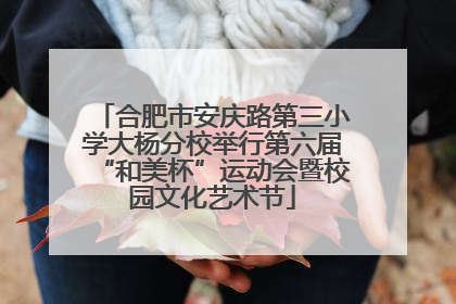 合肥市安庆路第三小学大杨分校举行第六届“和美杯”运动会暨校园文化艺术节