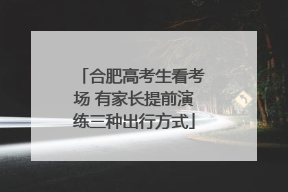 合肥高考生看考场 有家长提前演练三种出行方式