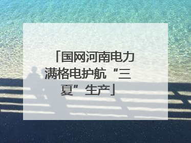 国网河南电力满格电护航“三夏”生产