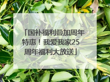 国补福利叠加周年特惠！我爱我家25周年福利大放送