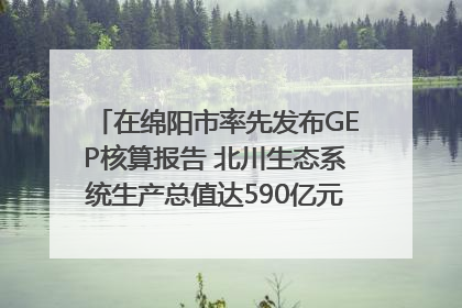 在绵阳市率先发布GEP核算报告 北川生态系统生产总值达590亿元｜新闻发布最前线