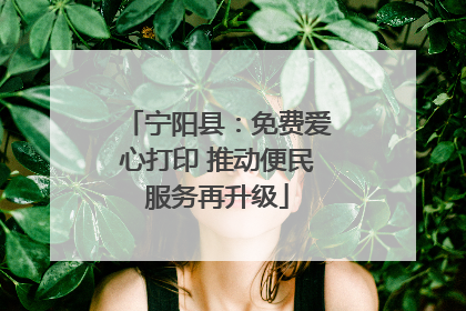 宁阳县：免费爱心打印 推动便民服务再升级