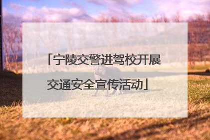 宁陵交警进驾校开展交通安全宣传活动