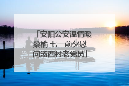 安阳公安温情暖桑榆 七一前夕慰问汤西村老党员