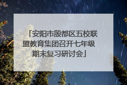 安阳市殷都区五校联盟教育集团召开七年级期末复习研讨会