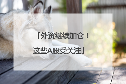 外资继续加仓！这些A股受关注
