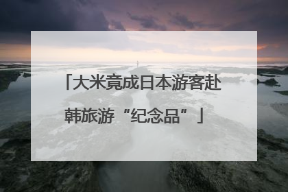 大米竟成日本游客赴韩旅游“纪念品”