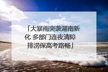 大暴雨突袭湖南新化 多部门连夜清障排涝保高考路畅