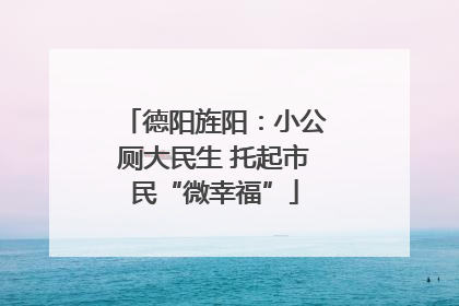 德阳旌阳：小公厕大民生 托起市民“微幸福”