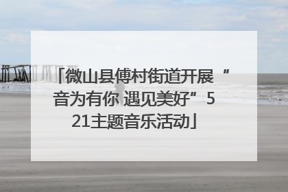 微山县傅村街道开展“音为有你 遇见美好”521主题音乐活动