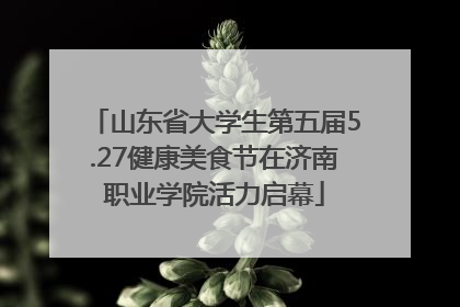 山东省大学生第五届5.27健康美食节在济南职业学院活力启幕