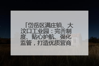 岱岳区满庄镇、大汶口工业园：完善制度、贴心护航、强化监管，打造优质营商“强磁场”