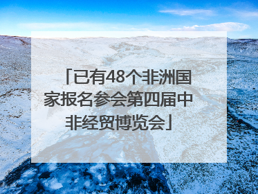 已有48个非洲国家报名参会第四届中非经贸博览会