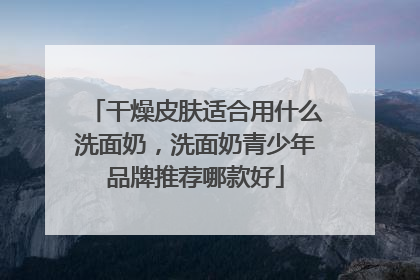 干燥皮肤适合用什么洗面奶，洗面奶青少年品牌推荐哪款好