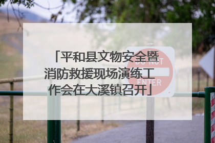平和县文物安全暨消防救援现场演练工作会在大溪镇召开