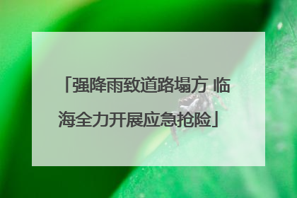 强降雨致道路塌方 临海全力开展应急抢险
