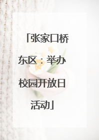 张家口桥东区：举办校园开放日活动