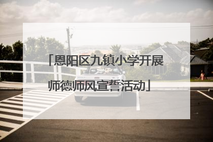 恩阳区九镇小学开展师德师风宣誓活动