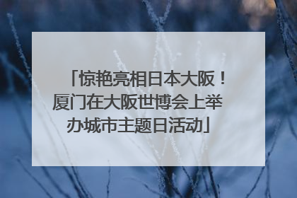 惊艳亮相日本大阪！厦门在大阪世博会上举办城市主题日活动