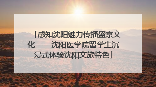 感知沈阳魅力传播盛京文化——沈阳医学院留学生沉浸式体验沈阳文旅特色