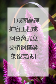 成南高速扩容工程成阿分离式立交桥钢箱梁架设完成