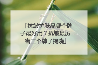 抗皱护肤品哪个牌子最好用？抗皱最厉害三个牌子揭晓