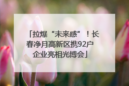 拉爆“未来感”！长春净月高新区携92户企业亮相光博会