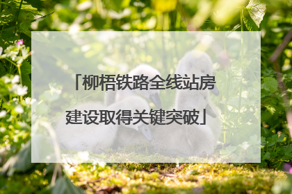 柳梧铁路全线站房建设取得关键突破