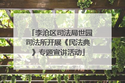 李沧区司法局世园司法所开展《民法典》专题宣讲活动